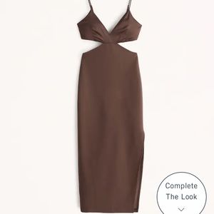 Abercrombie Mixed Fabric Midi Dress